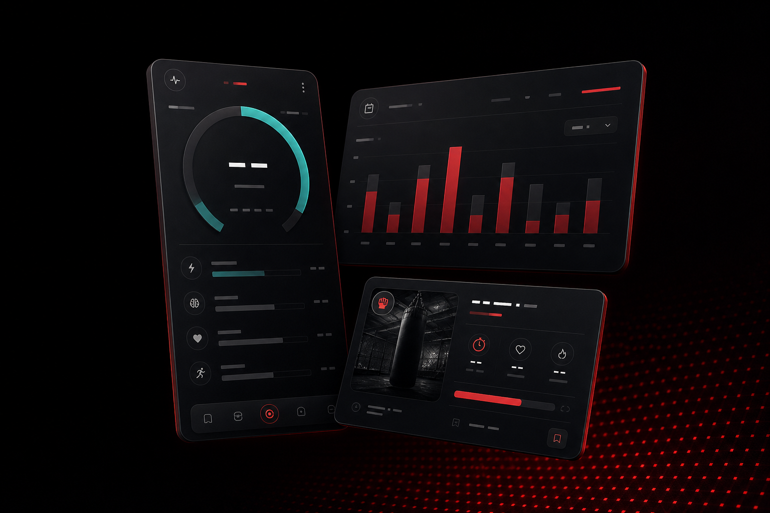 Peak Plus readiness, progress, and session dashboard interfaces